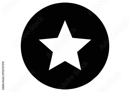 Colorful star illustration, shining symbol, creative design, isolated on white background