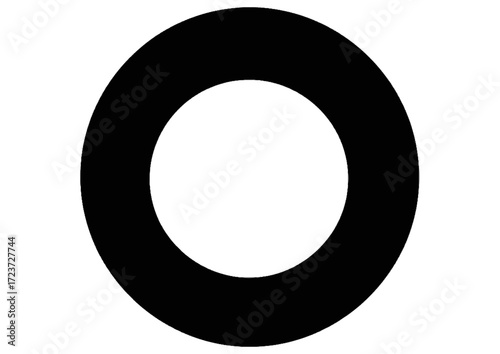 Black circle silhouette icon representing unity and simplicity on a plain background

