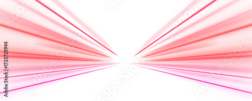Curved neon streaks flow in red, orange, and purple, evoking a sense of heat and velocity. Blurred motion adds depth to this futuristic abstract design. High-resolution PNG.