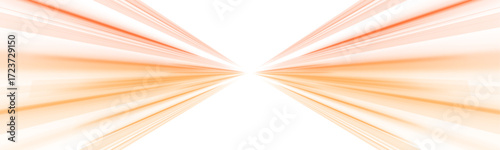 Futuristic high-speed motion background with glowing wave lines in neon blue. Rays of light extend from the center, forming a tunnel effect. Perfect for digital design projects.