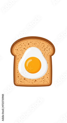 Delicious fried egg on toasted bread, a simple and satisfying breakfast.