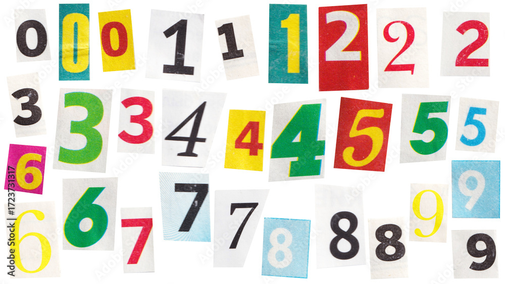 Fototapeta premium collage numbers