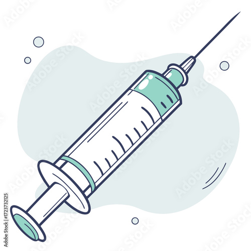 Illustration of a syringe in vector format