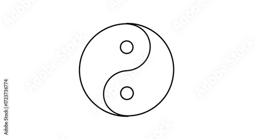 Black and White Yin Yang Symbol of Balance and Harmony