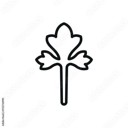 Celery icon in line style for healthy food, vegan diet, and organic ingredient visuals.