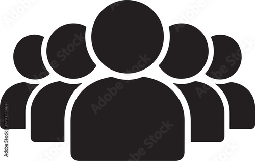 Group of people icon silhouette Keywords: people, group, crowd, team, community, society, human