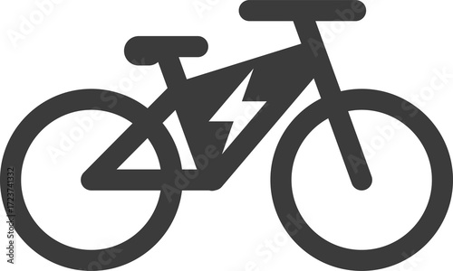 electric bike clip art icon symbol, alternative fuel vehicle, mode of transportation, environmental issues, isolated vector illustration
