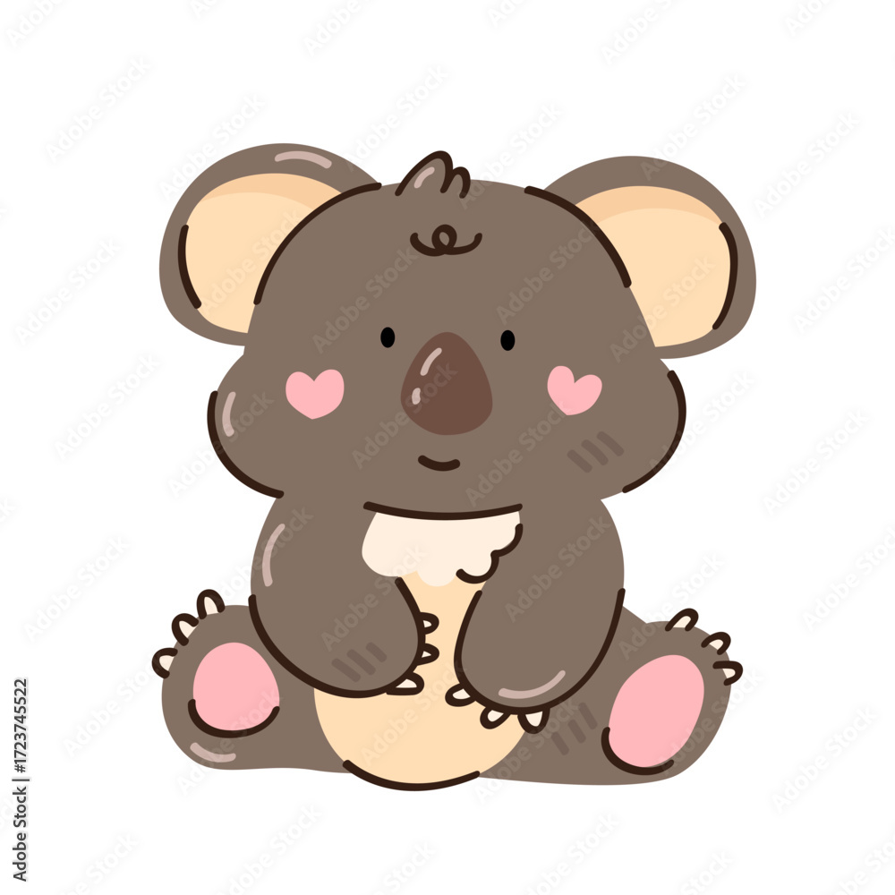 Fototapeta premium Cute animal in sitting position, koala.