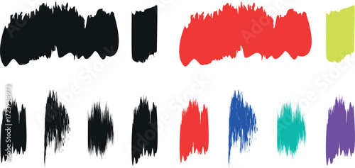 Painterly Grunge Texture Pack — Vibrant Hand-Drawn Brush Strokes and Artistic Paint Borders for Creative Design