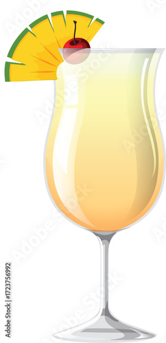 vector illustration of a mocktail