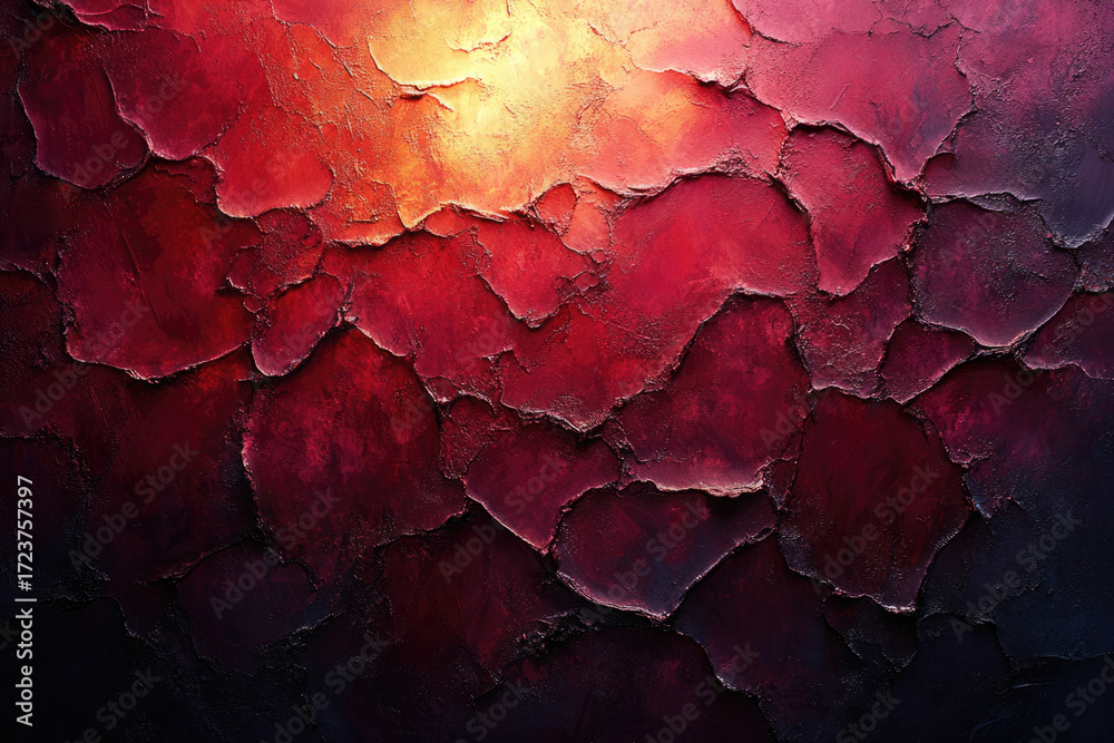 Naklejka premium Decorative Red Banner Background With Radiant Light Effects