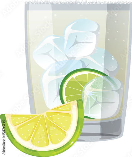vector illustration of a mocktail