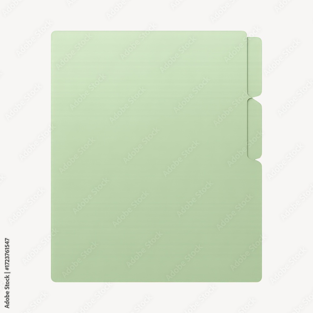 Fototapeta premium Green tabbed file folder