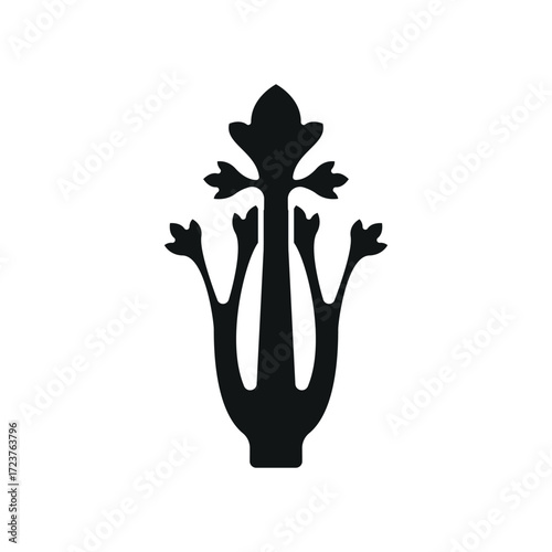 Celery icon in modern glyph for vegan, vegetarian, and eco lifestyle illustrations.