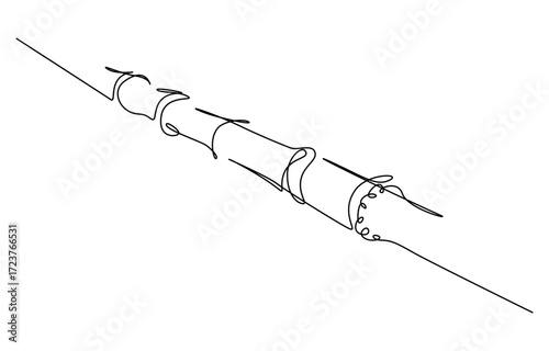 Continuous one line drawing of Petroleum pipeline vector illustration. Editable outline