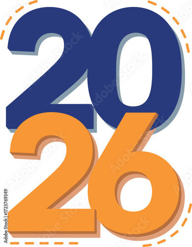 Colorful numbers on a white background vector illustration
