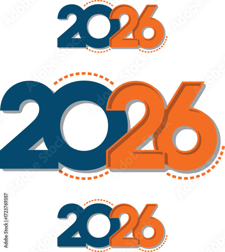 Colorful vector set of numbers illustration