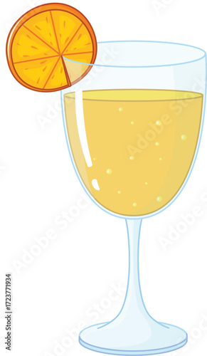 vector illustration of a mocktail