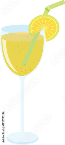 vector illustration of a mocktail