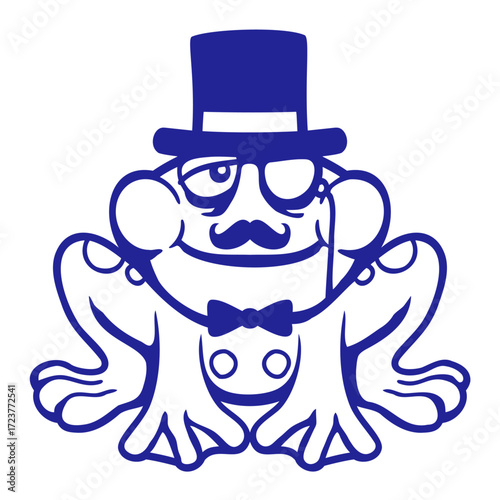 Mr Frog Sir Toad Rich Monocle Glasses Top Hat Fun