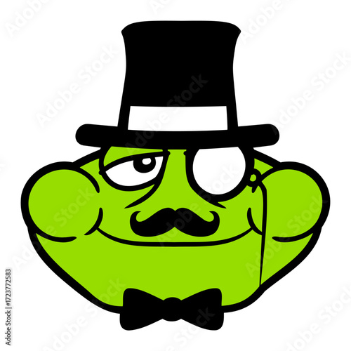 Mr Frog Sir Toad Rich Monocle Glasses Top Hat Fun