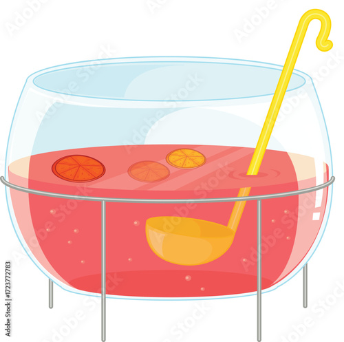 vector illustration of a mocktail