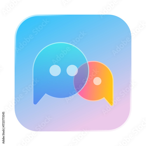 Bubble Chat Icon Liquid Glass