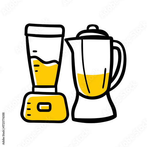 Blender With Mixing Jar Icon For Web And Graphic Design
