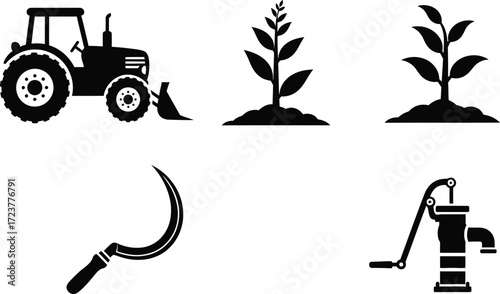 Farming and Agriculture Elements Icons
