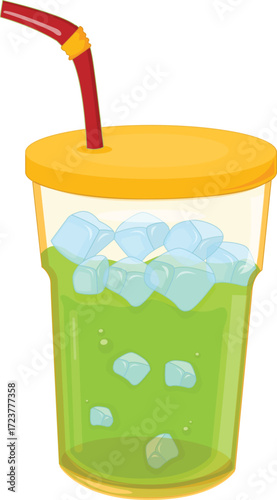 vector illustration of a mocktail