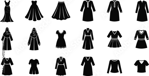 Women's Clothing and Apparel Icons