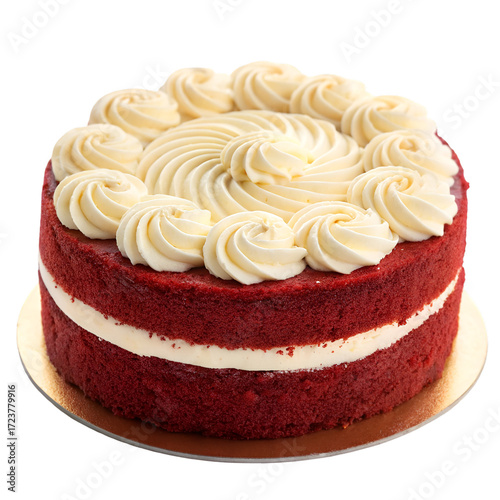 Strawberry meringue cake on a plate