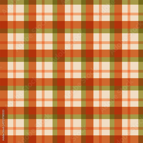 Seamless checkered tartan in muted autumn shades. Great for fashion, upholstery seasonal branding