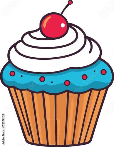 vector illustration of cupcake