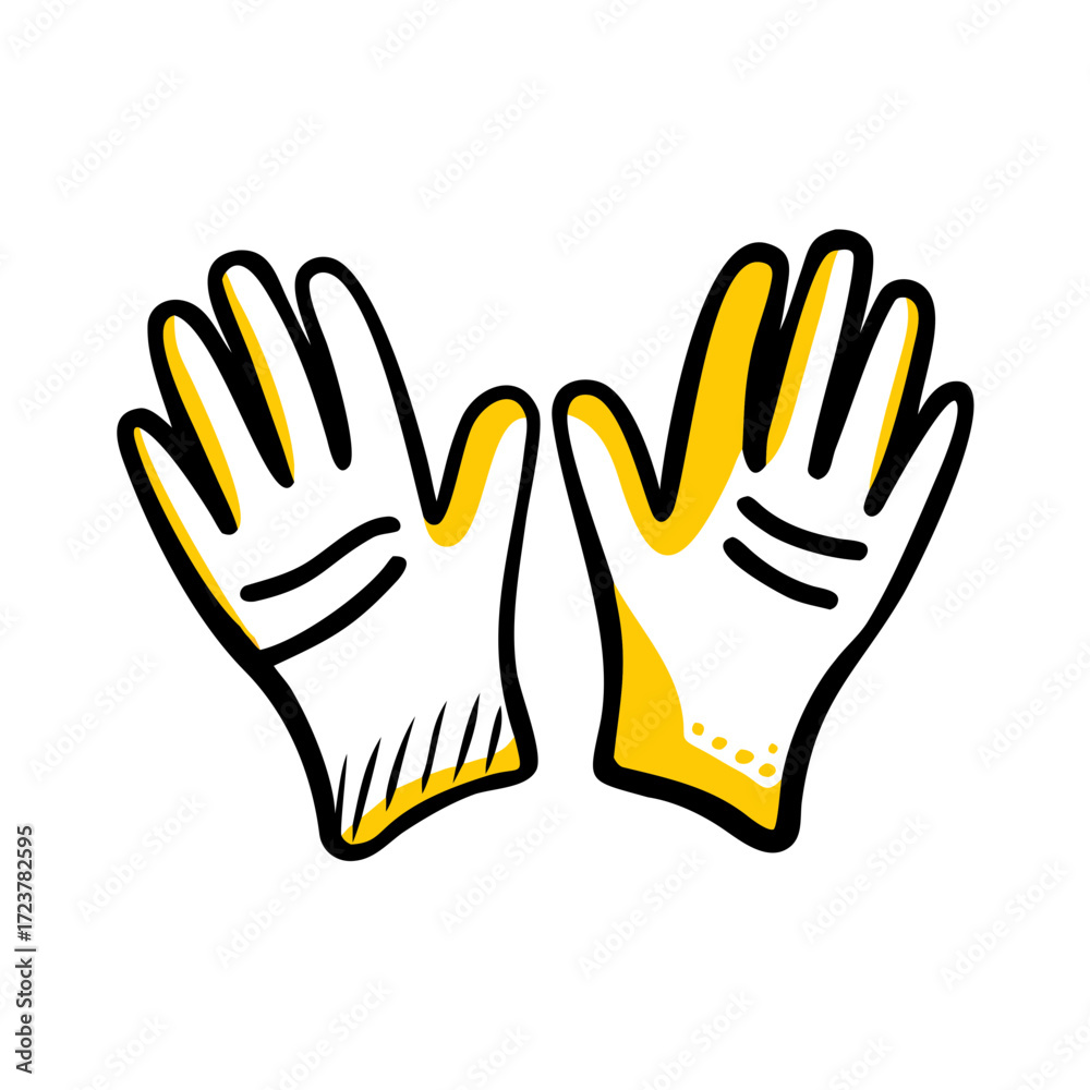 Fototapeta premium Gardening Gloves For Hand Protection Icon For Web And Graphic Design