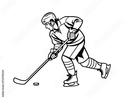High Speed Action and Skill in Competitive Hockey Game