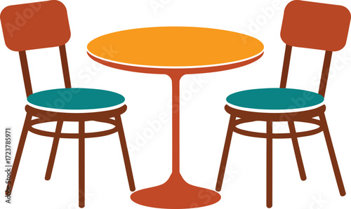 Dining table vector image