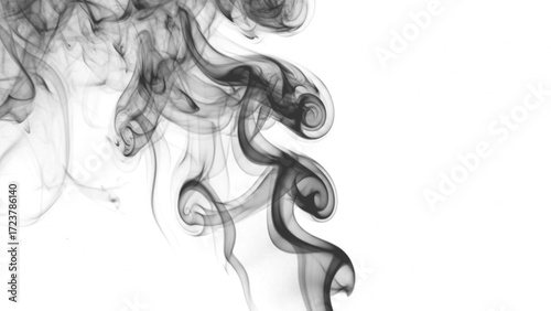 Dense Curl Smoke Effect on Transparent Background – Heavy White Wisps and Thick Swirling Misty Texture for Overlays, Abstract Art, and Atmospheric Design
