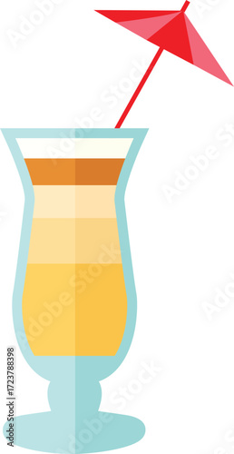 vector illustration of a mocktail