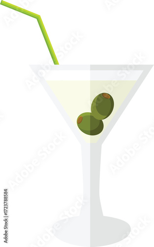vector illustration of a mocktail