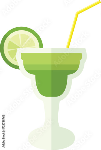 vector illustration of a mocktail