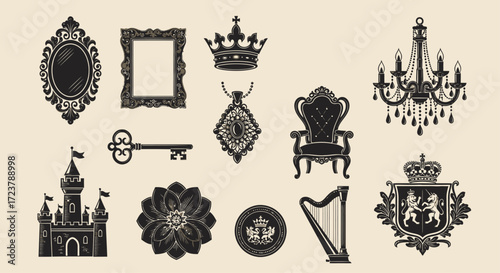 Royal and Ornate Vintage Design Elements Set