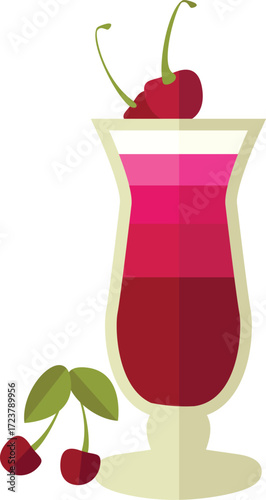 vector illustration of a mocktail