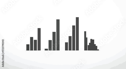 Abstract bar chart data visualization abstract business analytics financial graph report abstract chart vector