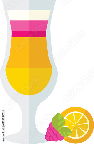 vector illustration of a mocktail