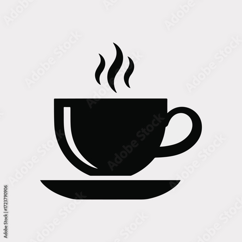 cup of hot coffee white background