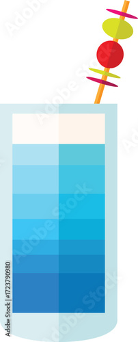 vector illustration of a mocktail