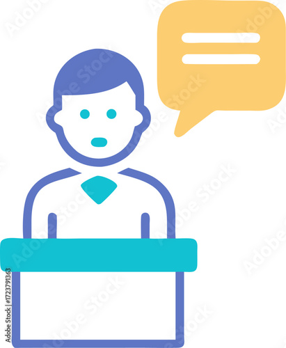 Speaking vector icon
