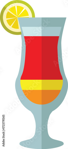 vector illustration of a mocktail