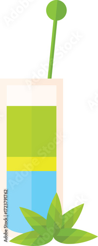 vector illustration of a mocktail